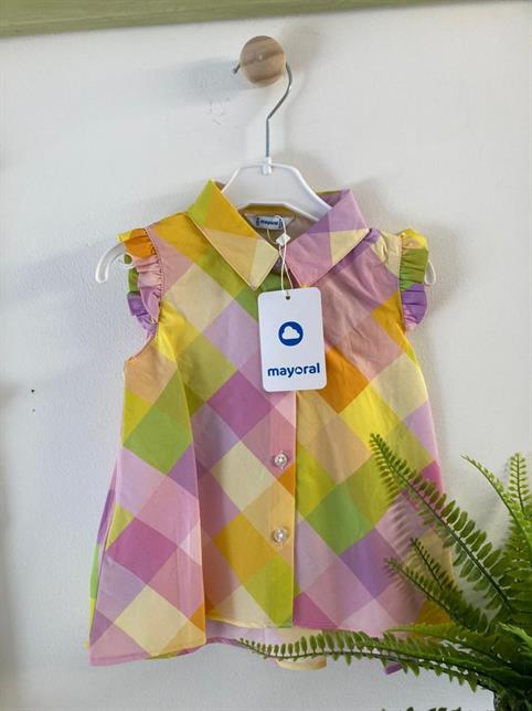 CAMICIA MAYORAL 3127 BABY QUADRI PASTELLO