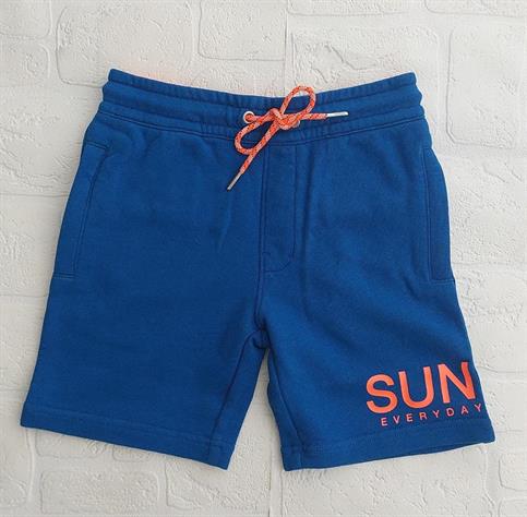 SHORT DI TUTA SUN68 F33338 BLU LOGO ARANIONE BABY