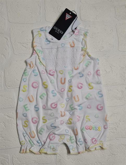 PAGLIACCETTO GUESS S2GG01J1311-P6LO NEONATA BIANCO LETTERE COLOE