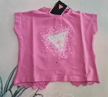 T-SHIRT MC GUESS K3RI04K6YW1-G66S ROSA BABY