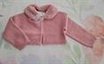 MAGLIA ABEL&LULA 5814 NEONATA CARDIGAN ROSA COLLO PELO