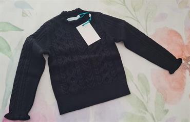 MAGLIA ABEL&LULA 5830 BABY NERA TRECCE