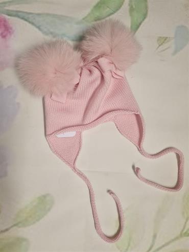 CAPPELLO CATYA 428577 NEONATA ROSA DOPPIO POMPOM