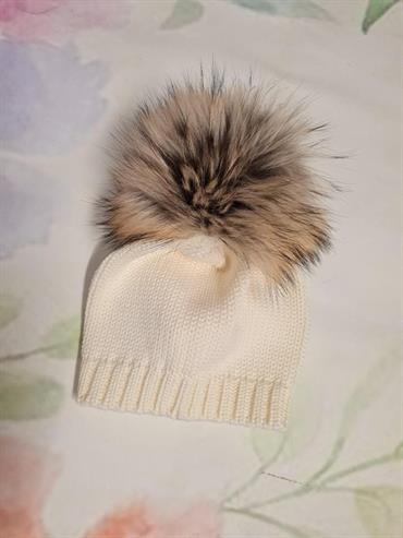 CAPPELLO CATYA 428648/2 JUNIOR PANNA POMPOM NATURALE